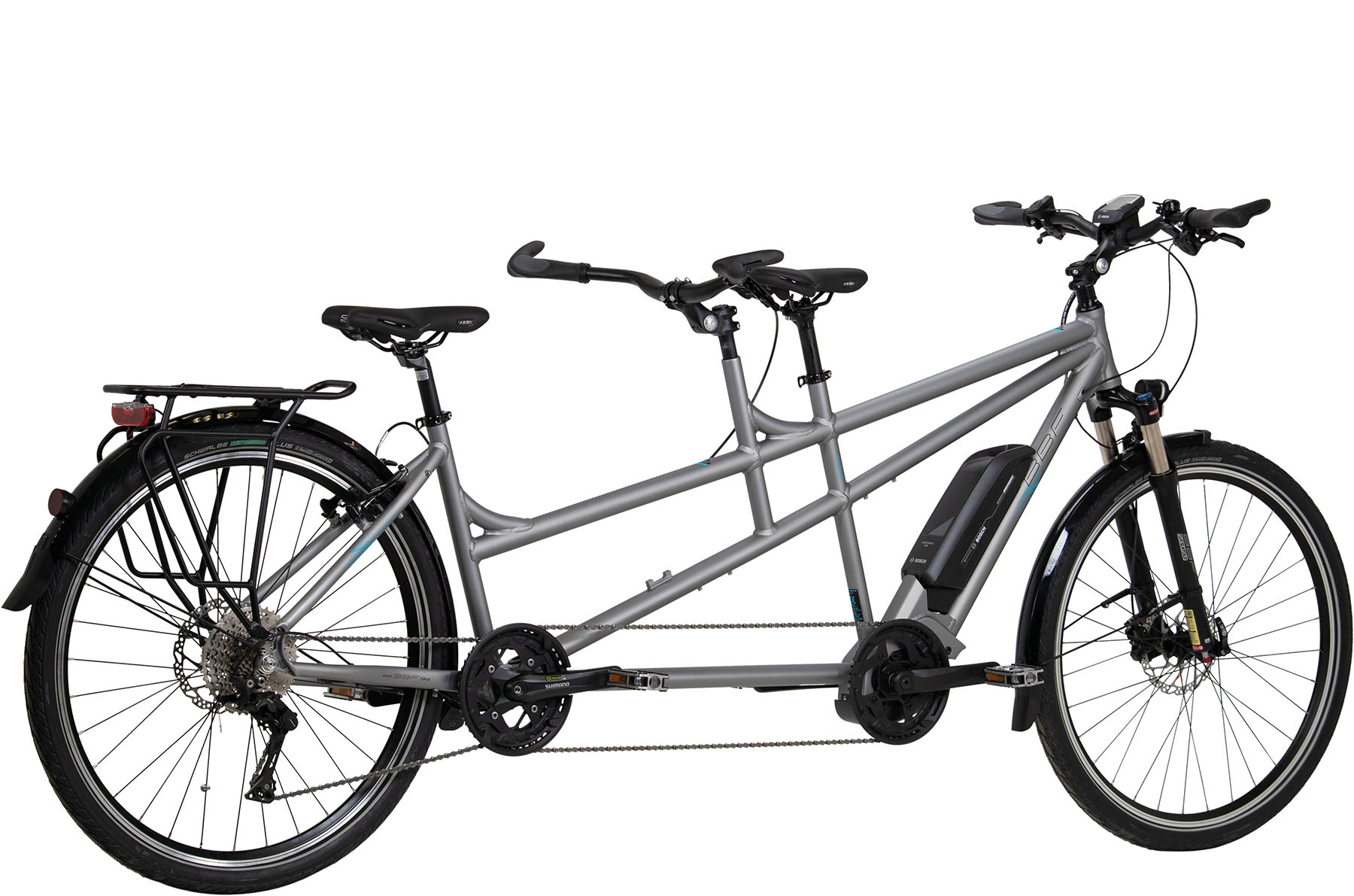 E-Tandem schräg hinten