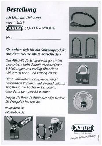 ABUS Schloß-Zubehör - ABUS