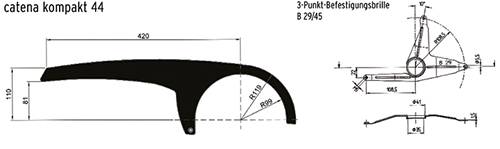 Horn Catena Kompakt 44 Kettenschutz-Sport (offen) - Horn